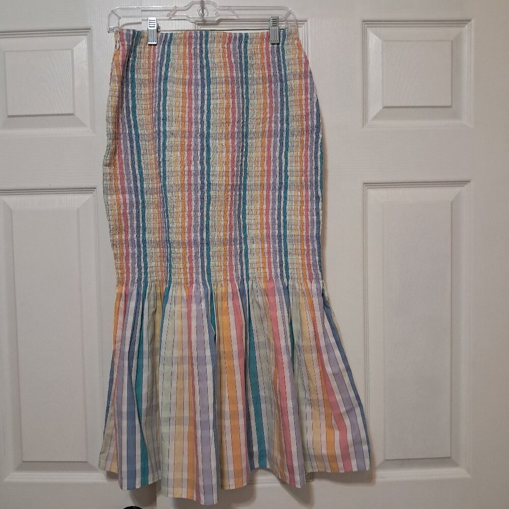 J Crew smocked skirt